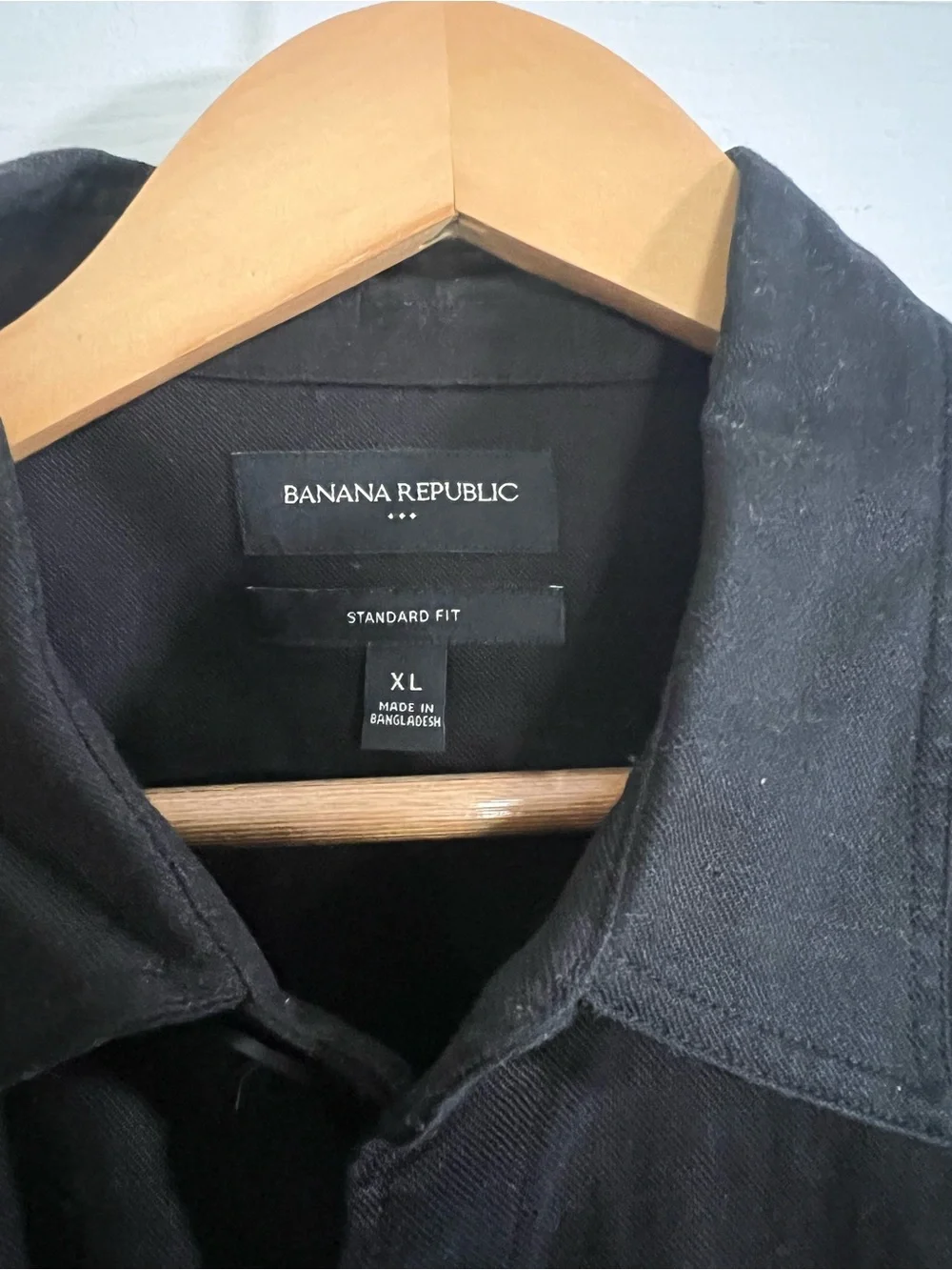 Banana Republic Men's Black Button-Down Shirt Jacket | NWT | XL Standard Fit